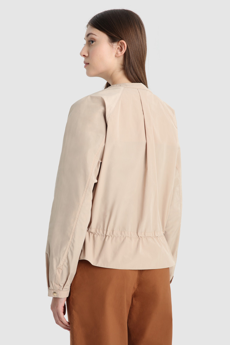 Beige Woolrich City Light Bomber With Drawstring Women's Jackets | 4106598-FN