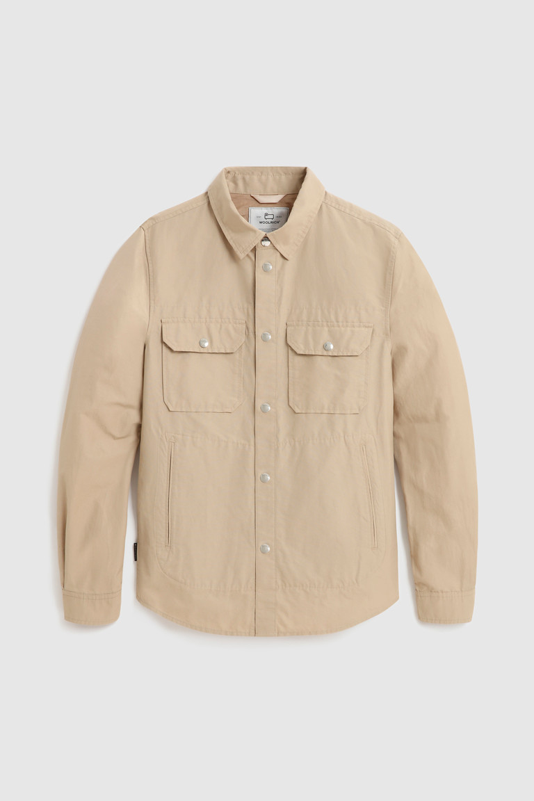 Beige Woolrich Cruiser Overin Eco Ramar Fabric Men's Shirts | 5804236-AF