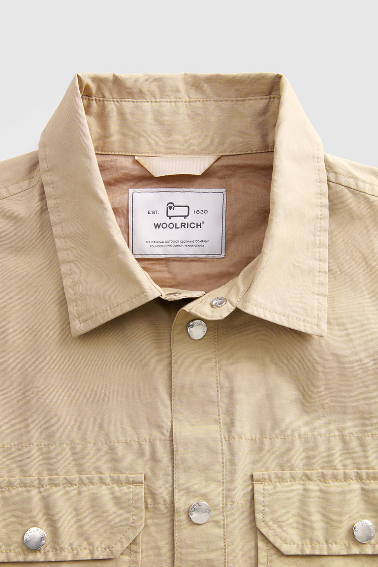 Beige Woolrich Cruiser Overin Eco Ramar Fabric Men's Shirts | 5804236-AF