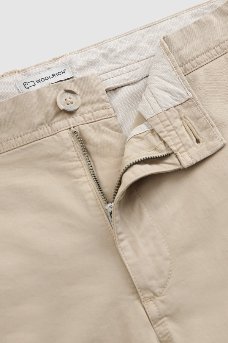 Beige Woolrich Garment-Dyed Chinos Men's Pants | 1026384-PE