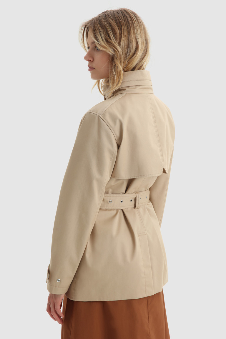 Beige Woolrich Havice Field Ultralight With Hidden Hood Women's Jackets | 6034527-XA