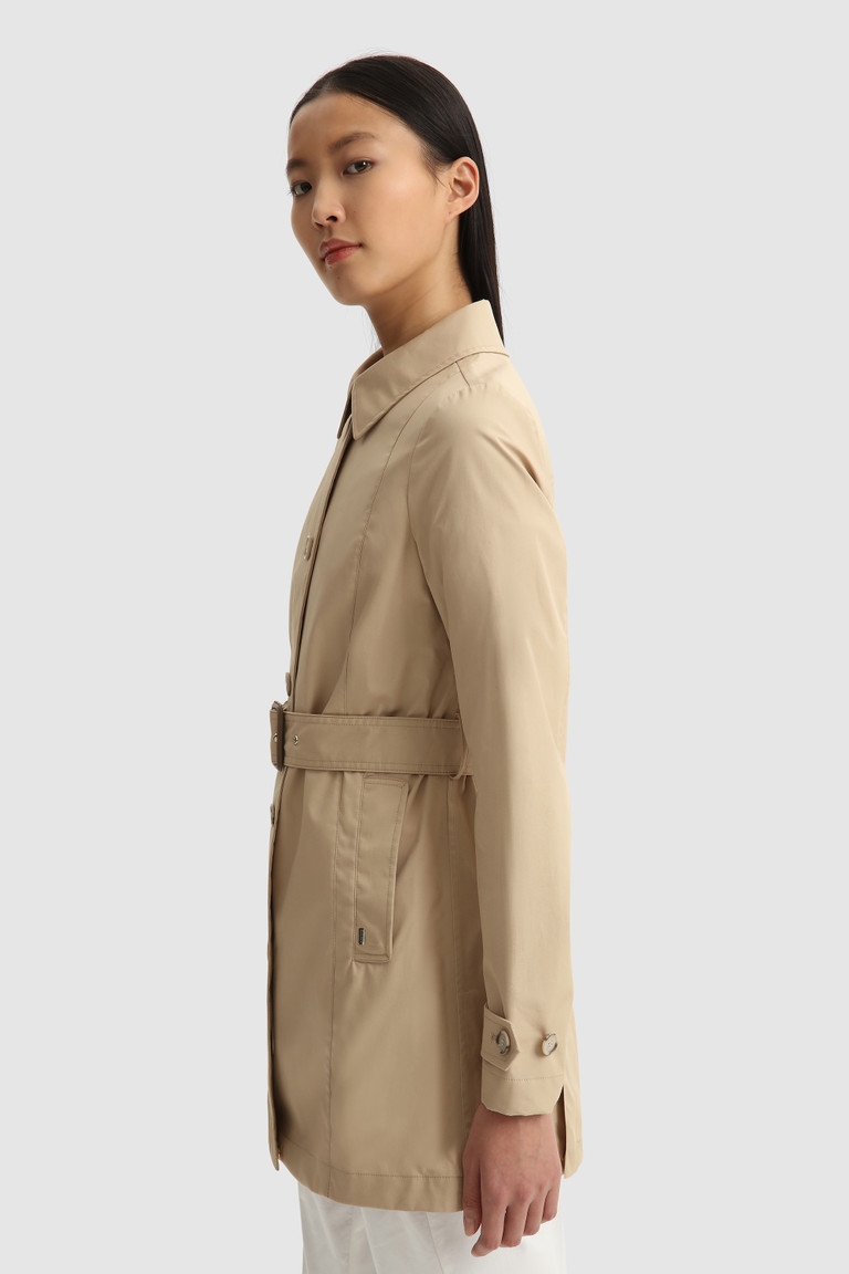 Beige Woolrich Jessamine Belted Trench Women's Coats | 4716508-TP