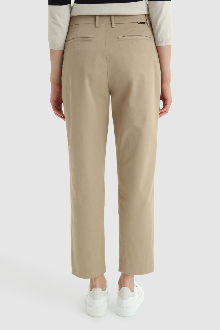 Beige Woolrich Stretch Twill Women's Pants | 9730584-MX