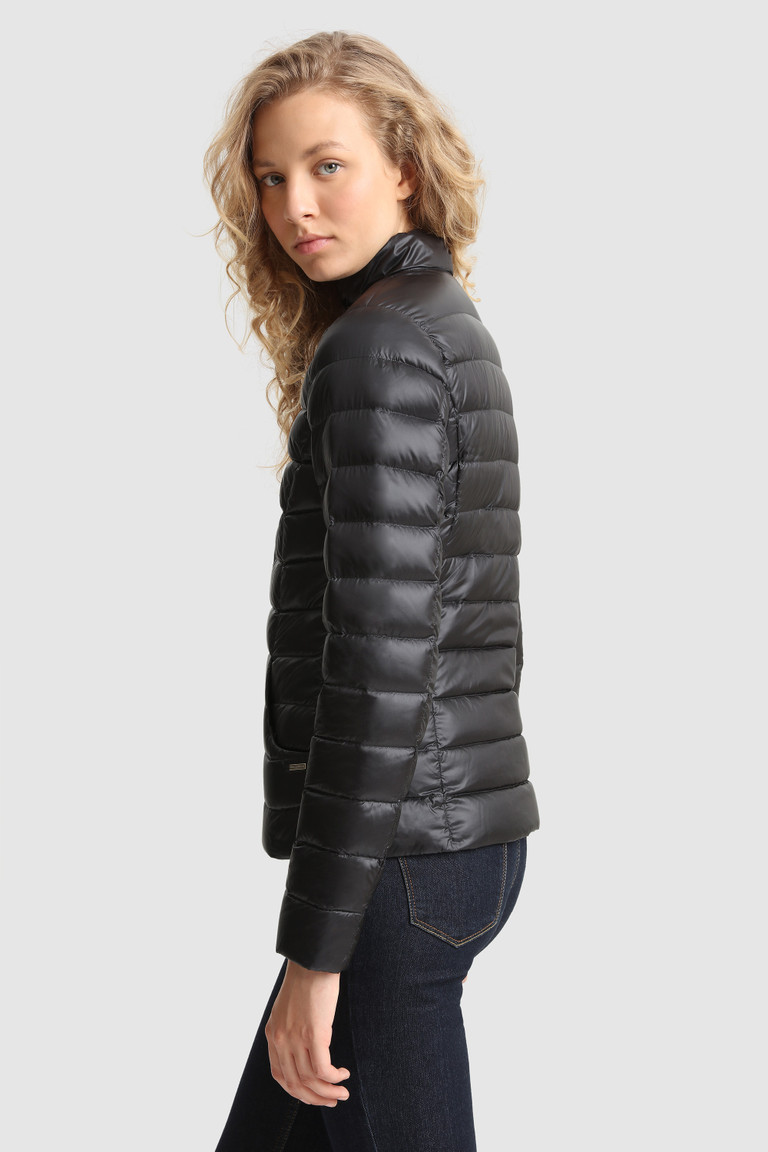 Black Woolrich Abbie Quilted In Satin Nylon Women's Down Jackets | 2761349-XD