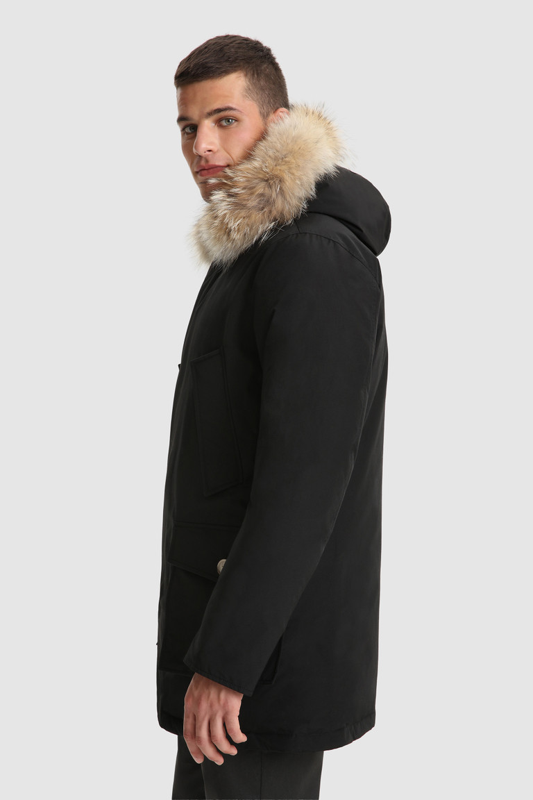 Black Woolrich Arctic In Ramar With Detachable Fur Trim Men's Parka Jackets | 9527034-XU