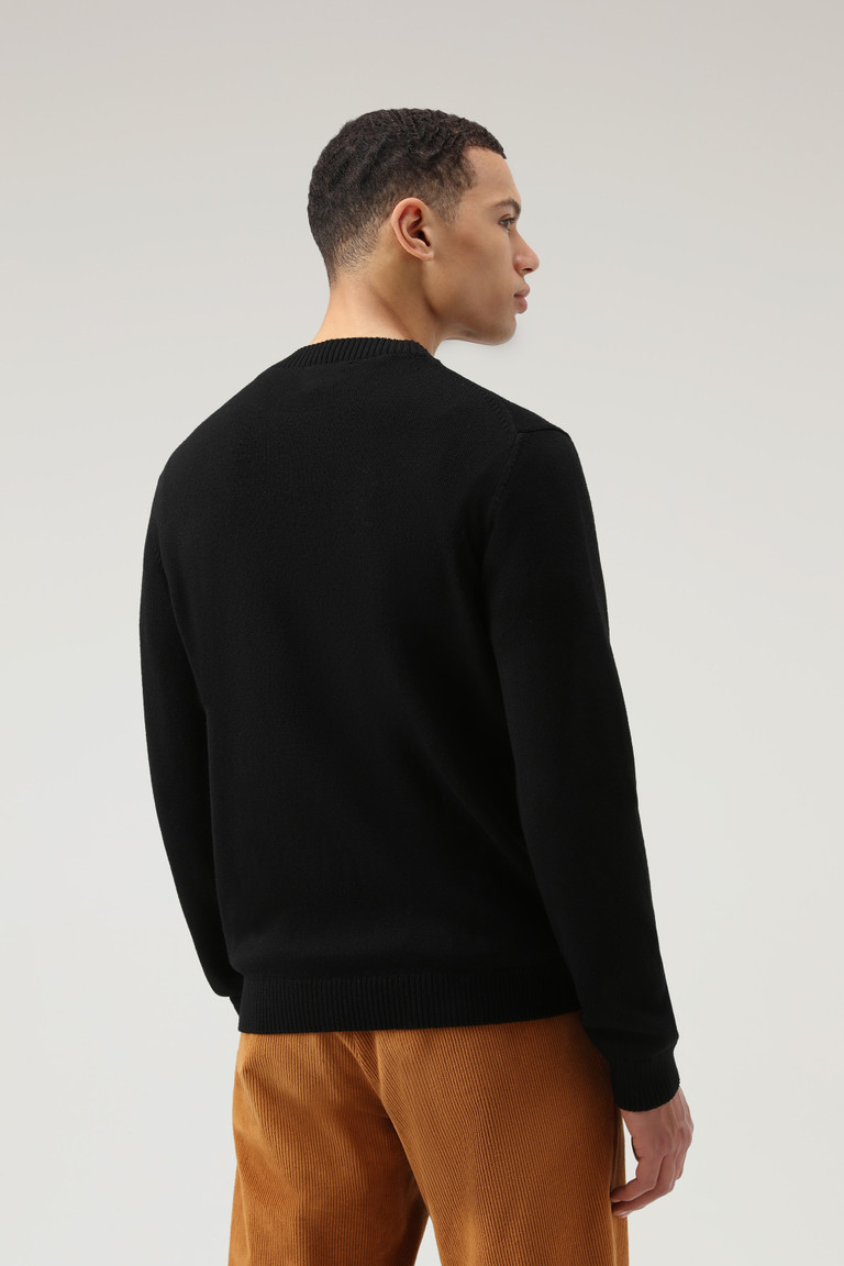 Black Woolrich Classic Crewneck Men's Knitwear | 0178625-XO