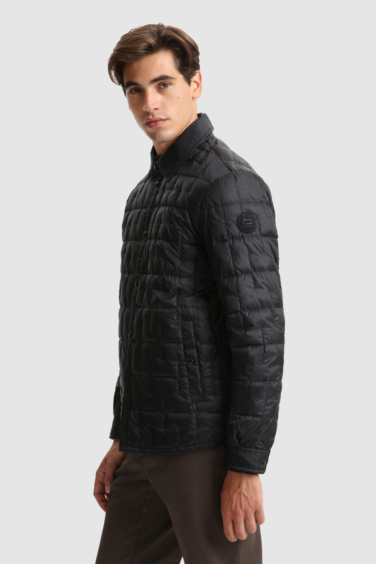 Black Woolrich Deepsix Packable Overin Recycled Nylon Men's Down Jackets | 0921786-EA