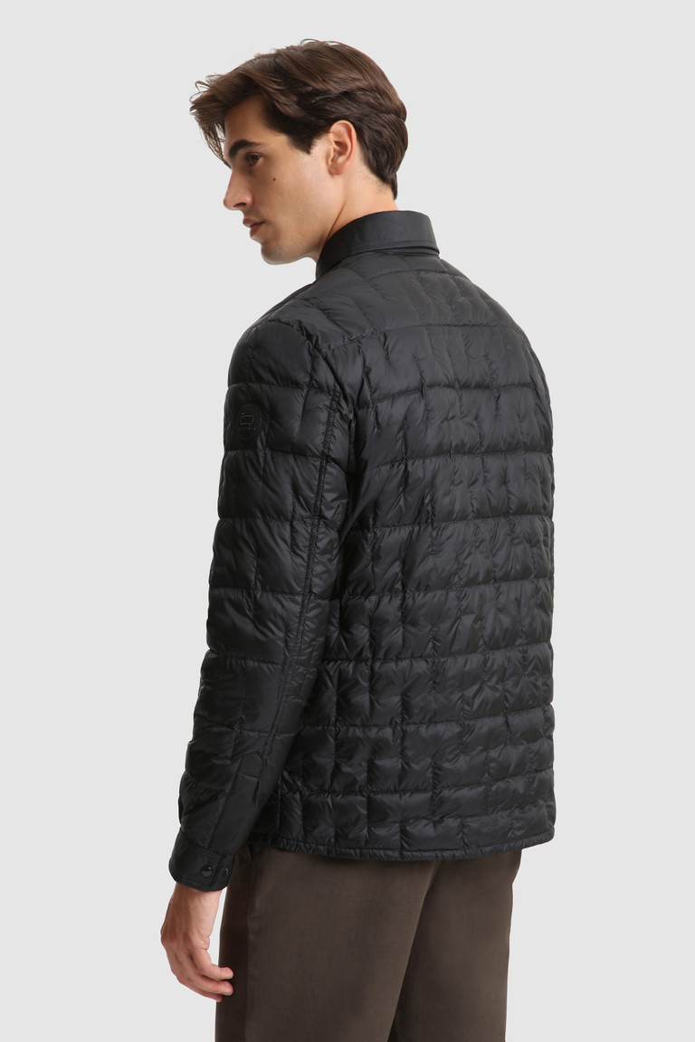 Black Woolrich Deepsix Packable Overin Recycled Nylon Men's Down Jackets | 0921786-EA