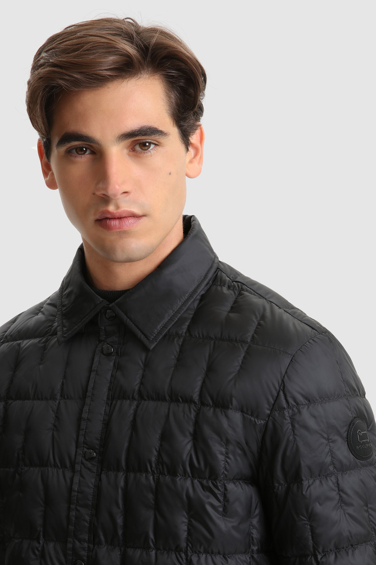 Black Woolrich Deepsix Packable Overin Recycled Nylon Men's Down Jackets | 0921786-EA