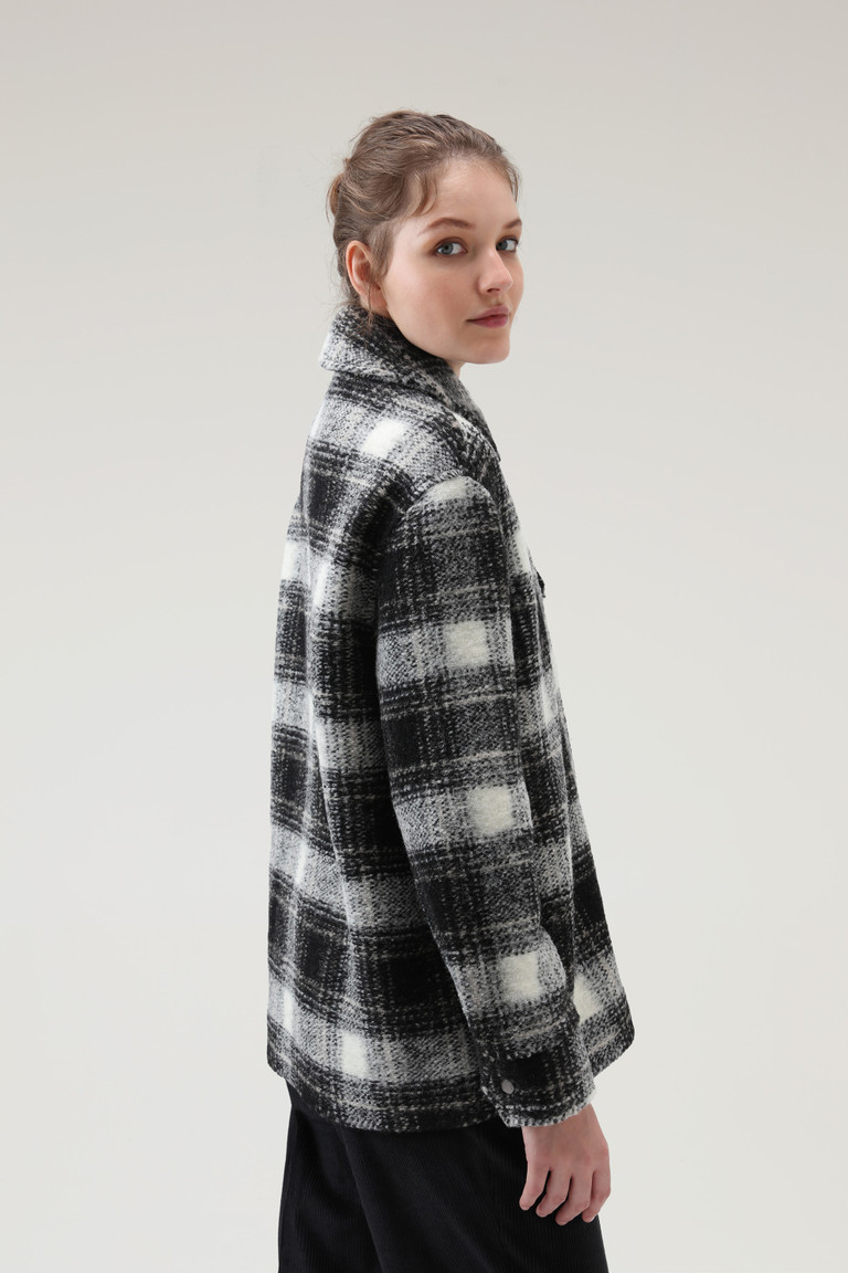 Black Woolrich Gentry Maxi Check Overshirt Women's Shirts | 6491823-LI