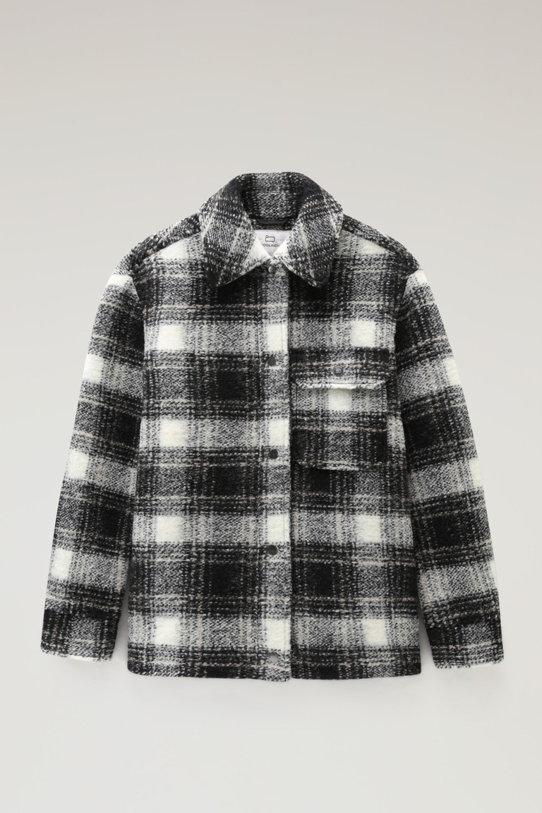 Black Woolrich Gentry Maxi Check Overshirt Women's Shirts | 6491823-LI