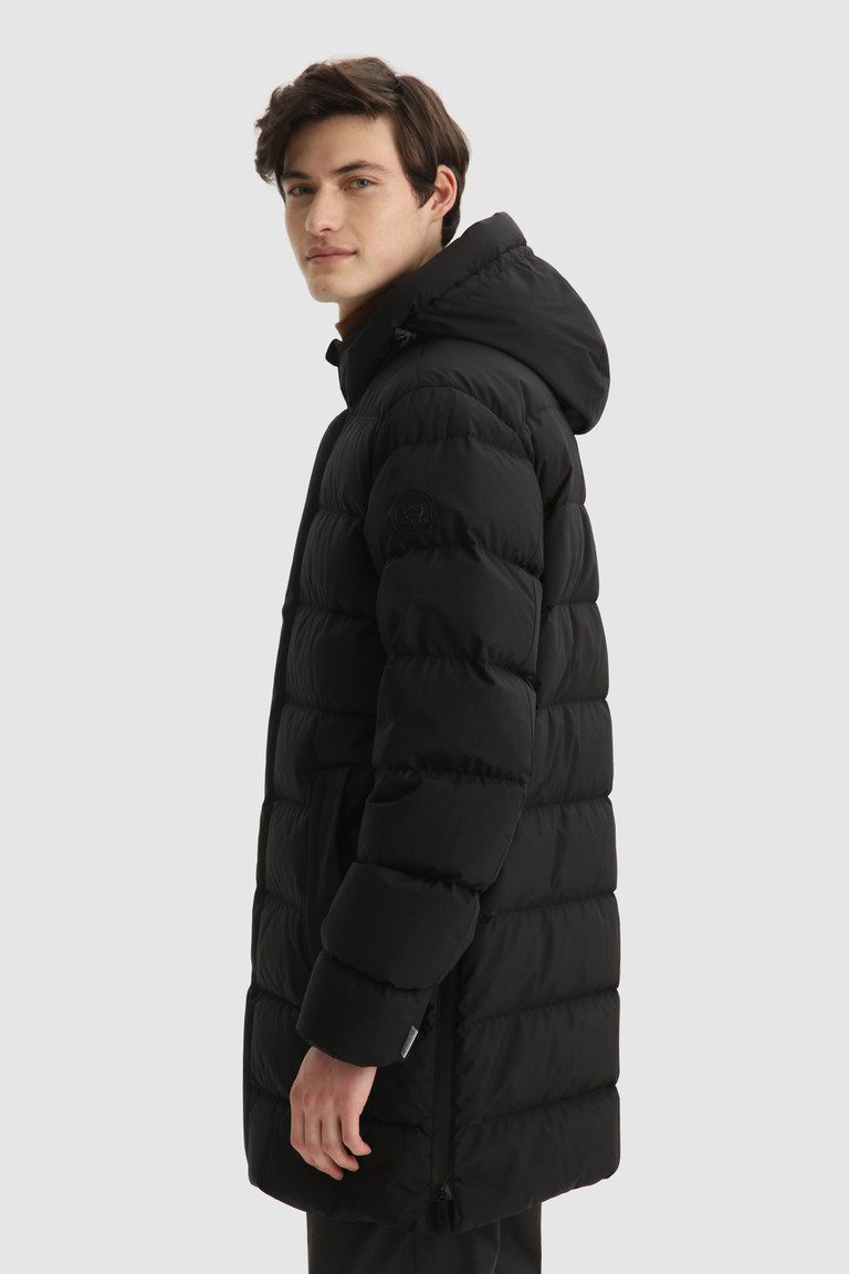 Black Woolrich Gore-Tex Infinium High-Tech Quilted Long Men's Down Jackets | 8309174-XY