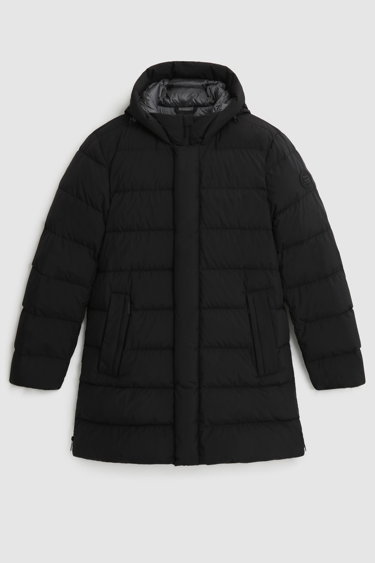 Black Woolrich Gore-Tex Infinium High-Tech Quilted Long Men's Down Jackets | 8309174-XY