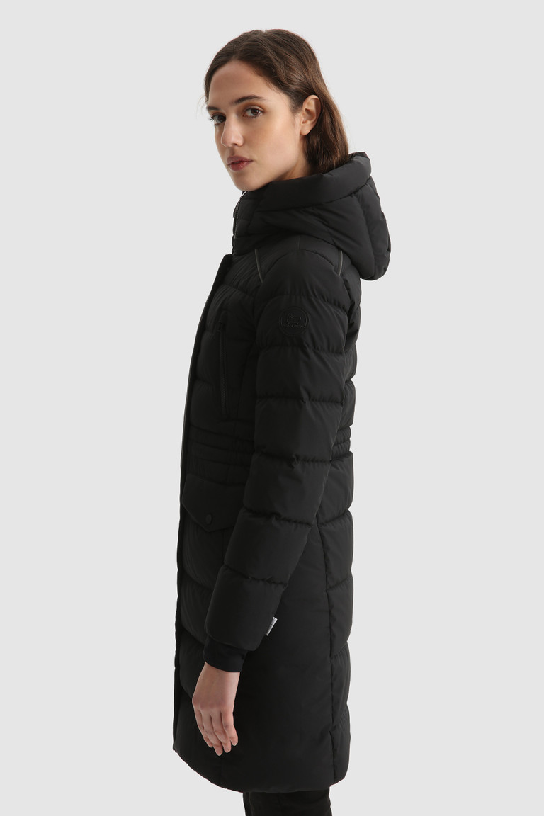 Black Woolrich Gore-Tex Infinium Tacony Long Women's Down Jackets | 3951076-RZ