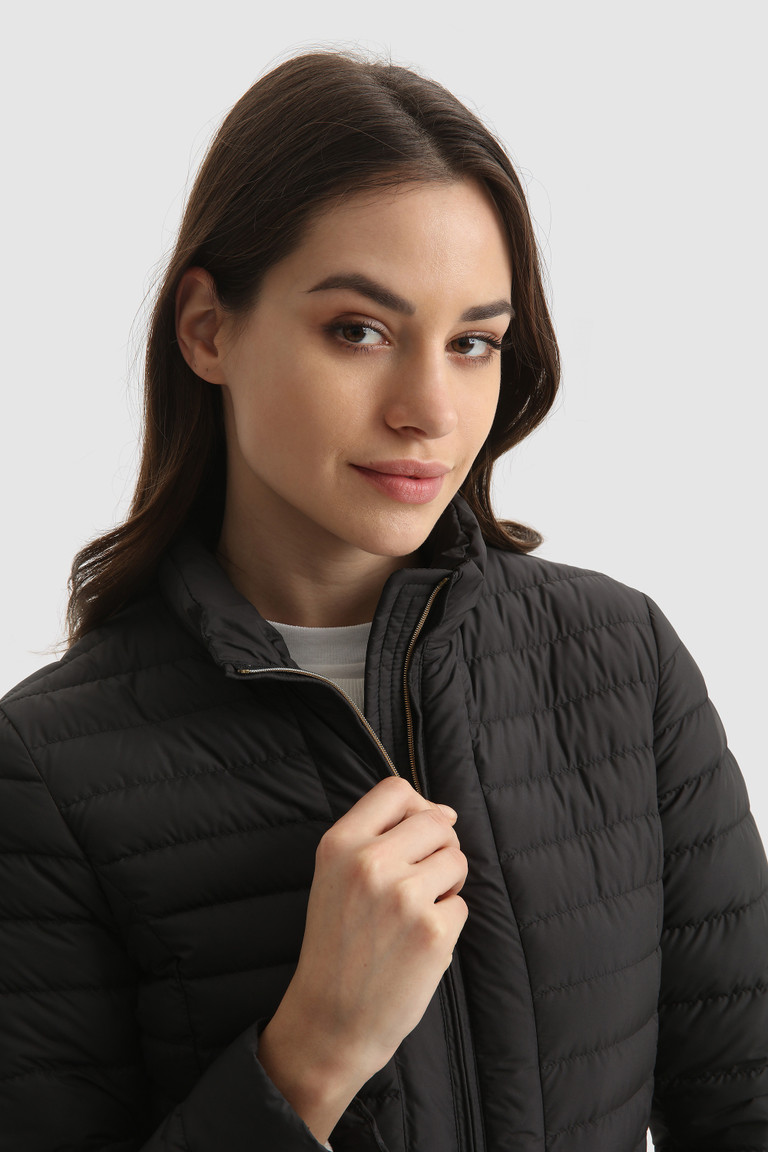 Black Woolrich Hibiscus Quilted Women's Down Jackets | 7680534-FA