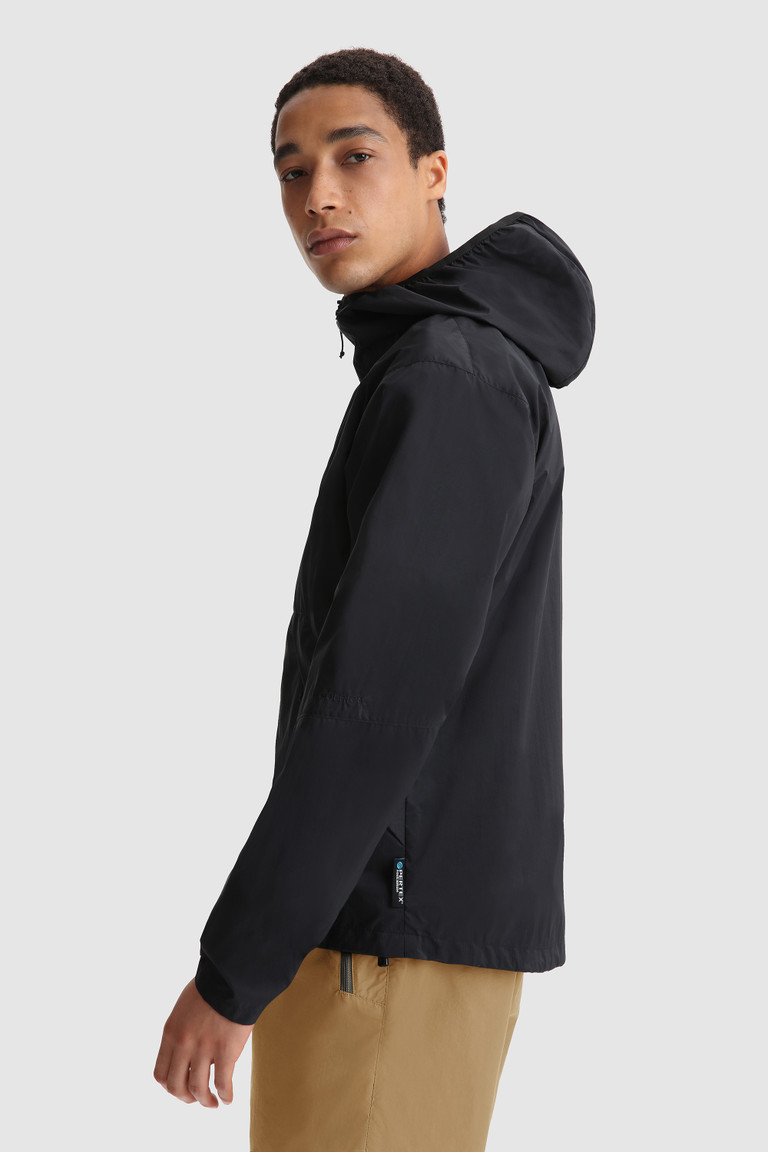 Black Woolrich High Aeration Packable Hoodie Men's Sweatshirts | 5402379-FT