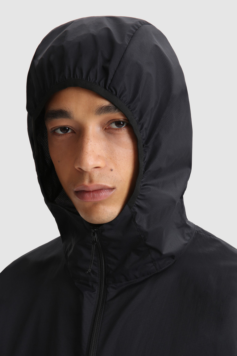 Black Woolrich High Aeration Packable Hoodie Men's Sweatshirts | 5402379-FT