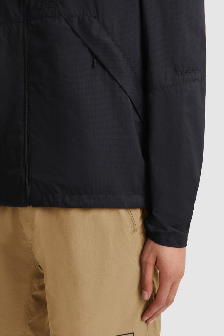 Black Woolrich High Aeration Packable Hoodie Men's Sweatshirts | 5402379-FT