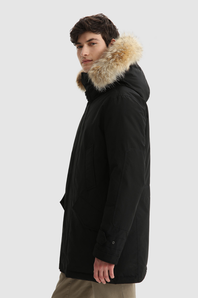 Black Woolrich High-Collar Polar With Fur Men's Parka Jackets | 9624105-NU