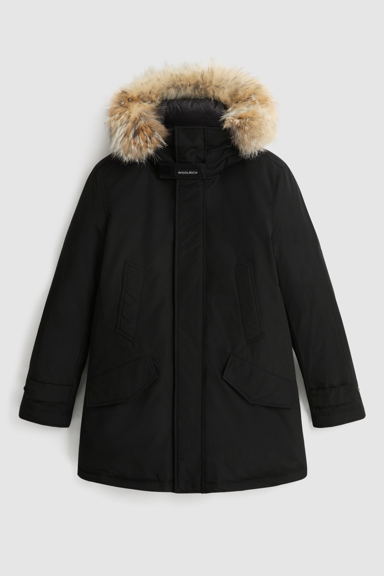 Black Woolrich High-Collar Polar With Fur Men's Parka Jackets | 9624105-NU