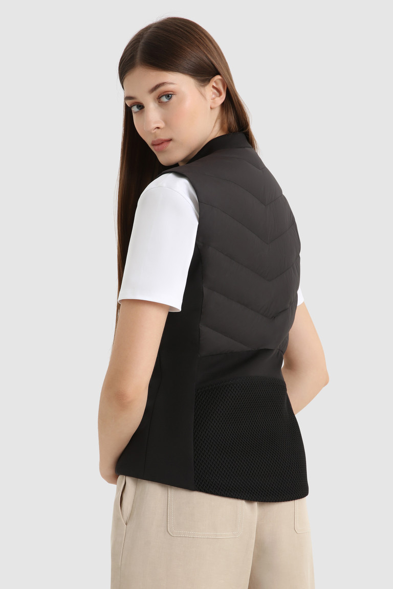 Black Woolrich Juniata With Chevron Padding Women's Vest | 8790423-DZ