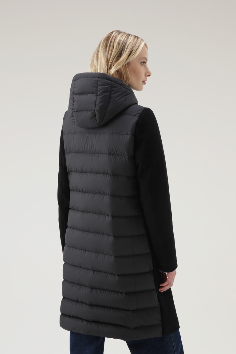 Black Woolrich Kuna In Wool And Cashmere Blend Women's Parka Jackets | 7326981-FZ