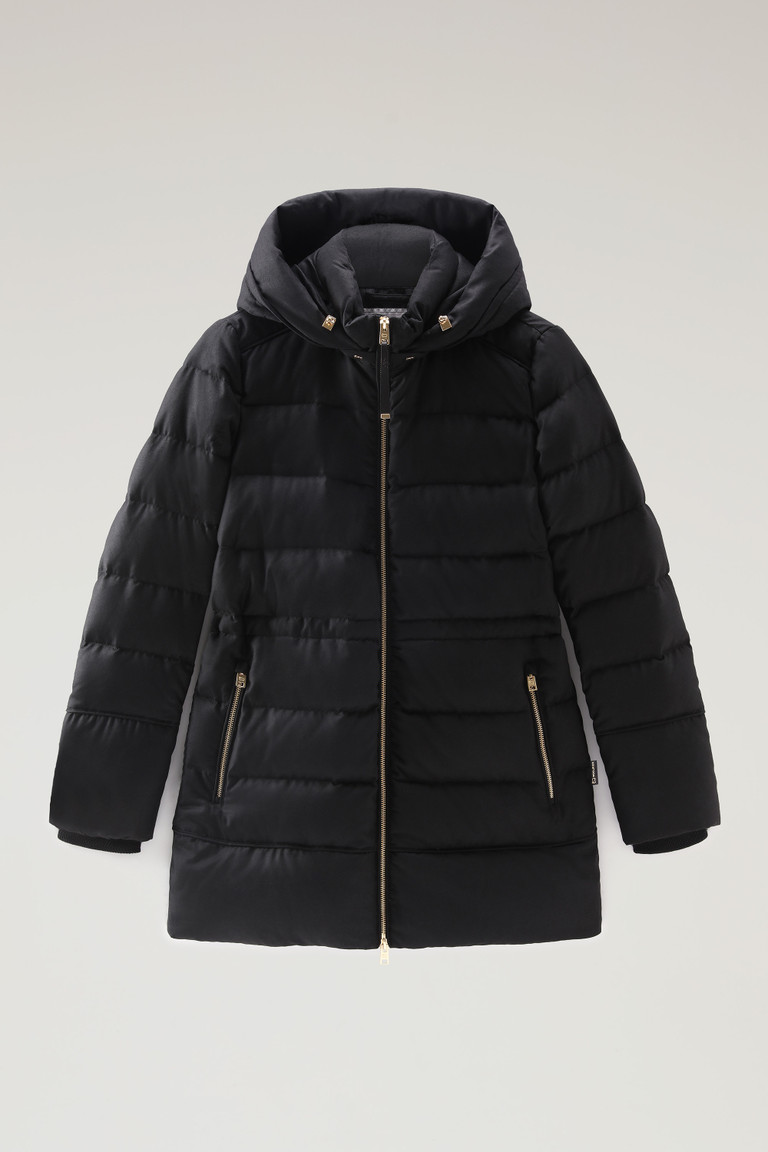 Black Woolrich Luxury Crafted With A Loro Piana Fabric In Wool And Silk Blend Women's Parka Jackets | 4182370-CN