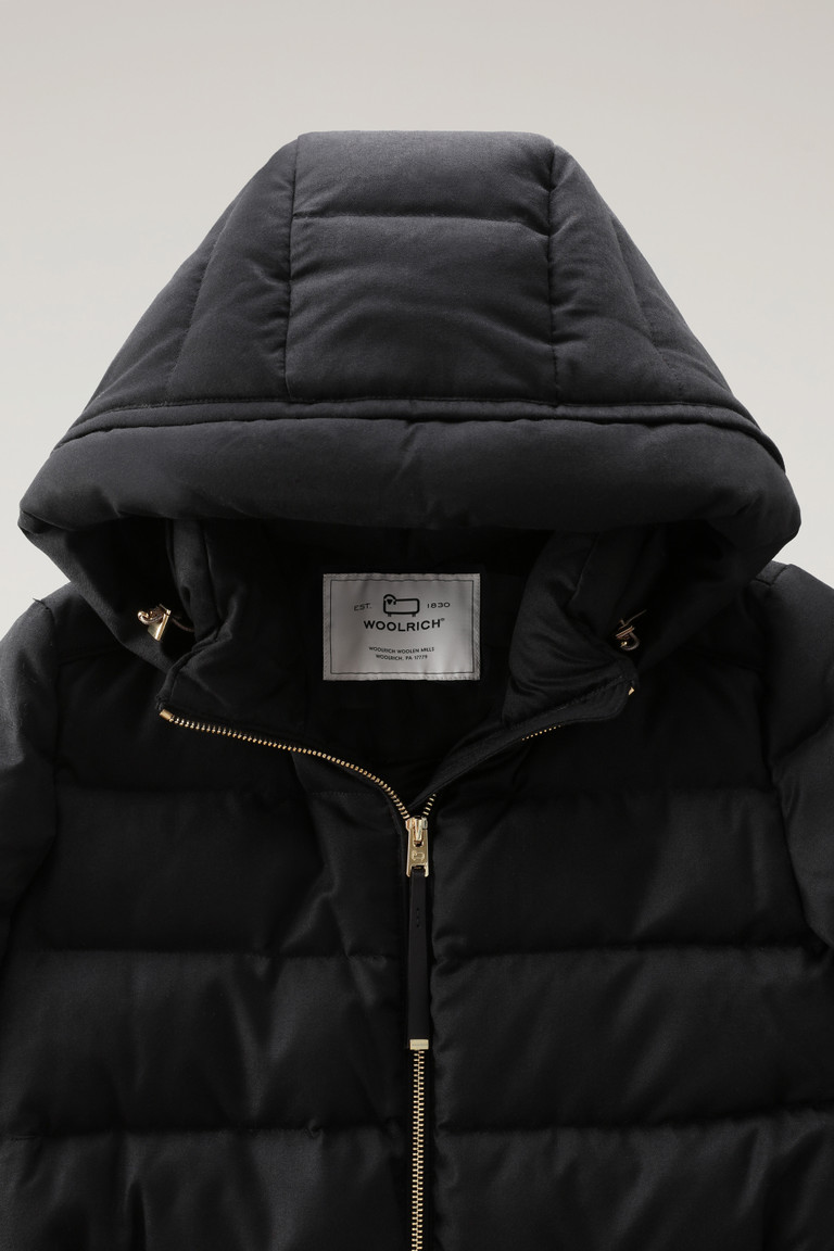 Black Woolrich Luxury Crafted With A Loro Piana Fabric In Wool And Silk Blend Women's Parka Jackets | 4182370-CN