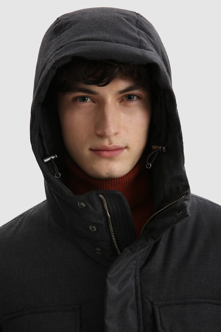 Black Woolrich Luxury In Fine Italian Wool And Silk Crafted With A Loro Piana Fabric Men's Jackets | 7895016-KW