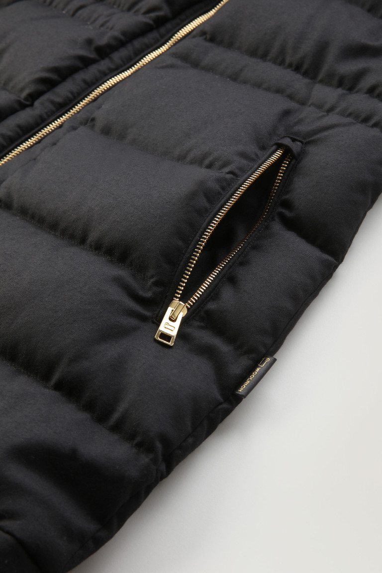 Black Woolrich Luxury Long Crafted With A Loro Piana Fabric In Wool And Silk Blend Women's Parka Jackets | 2708613-EP