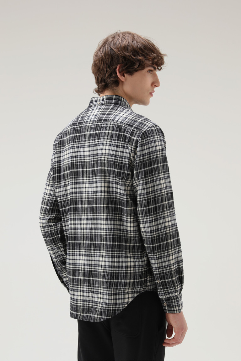 Black Woolrich Madras Light Flannel Men's Shirts | 9765341-RU