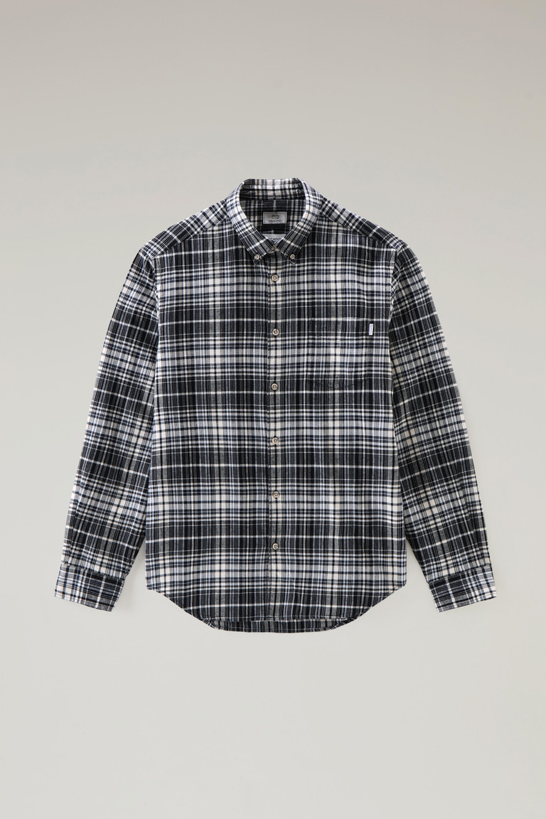 Black Woolrich Madras Light Flannel Men's Shirts | 9765341-RU