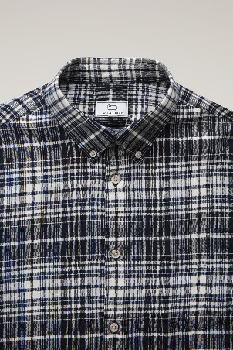 Black Woolrich Madras Light Flannel Men's Shirts | 9765341-RU