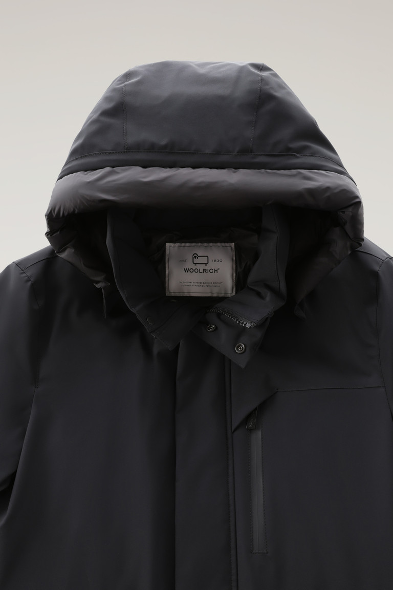 Black Woolrich Mountain Stretch Men's Parka Jackets | 9345786-VM