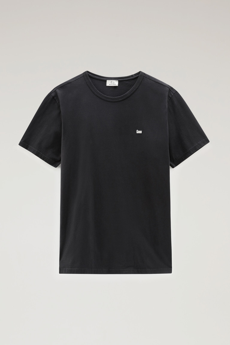 Black Woolrich Organic Cotton Sheep Men's T Shirts | 6734815-BK