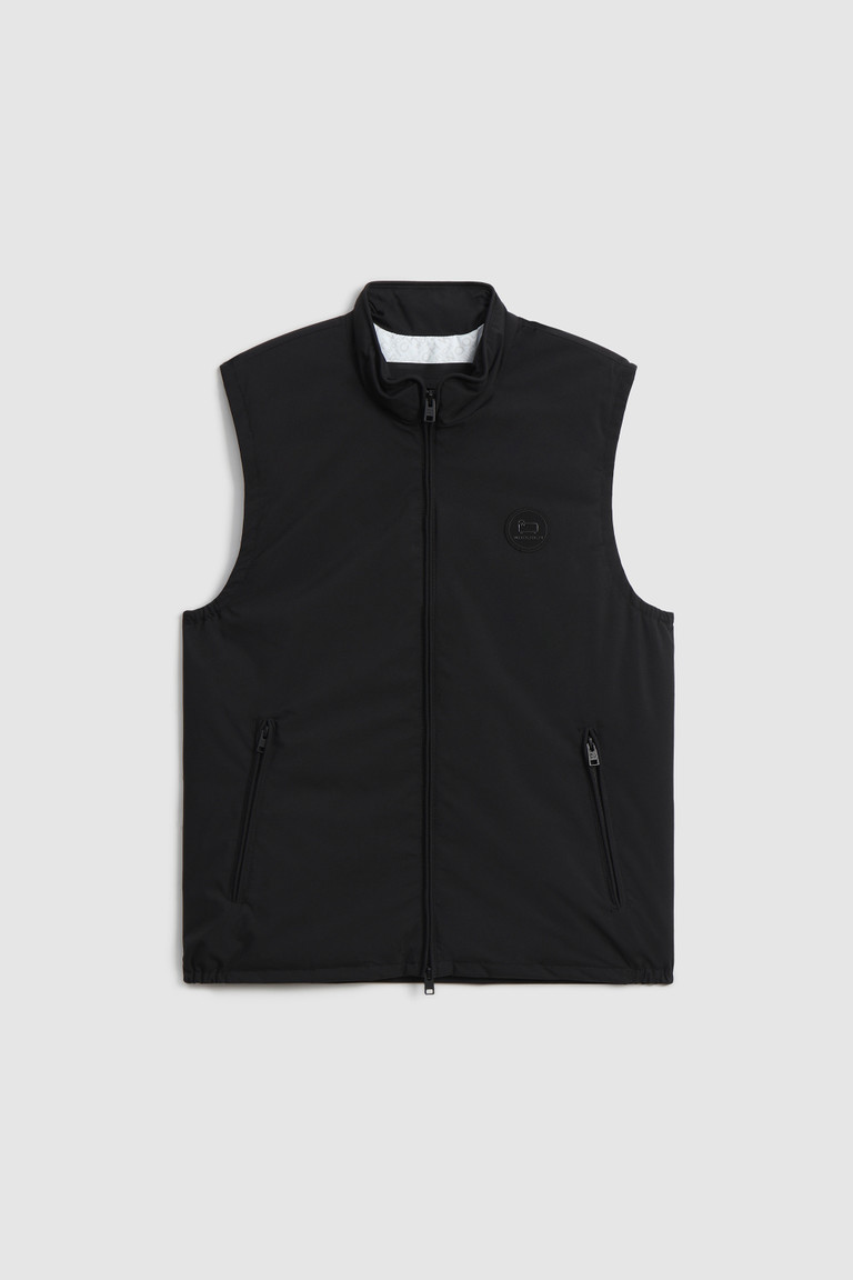 Black Woolrich Pacific Waterproof Padded Men's Vest | 3816574-MV