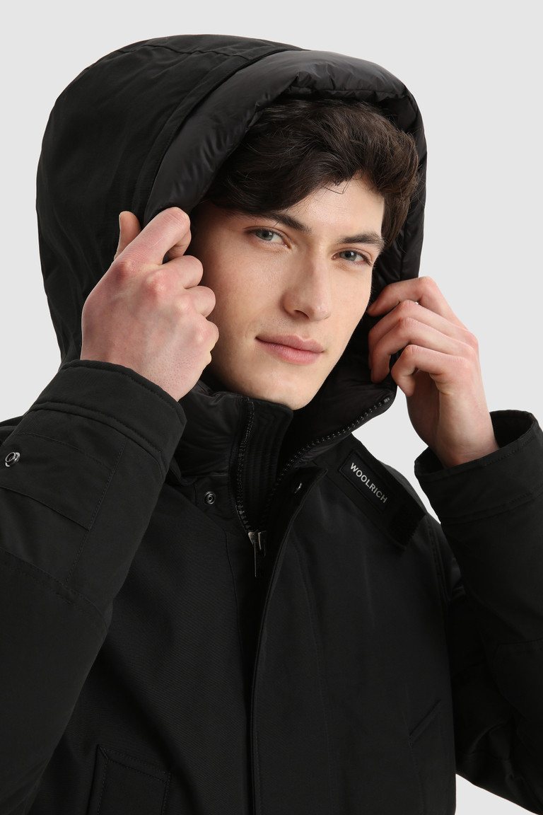 Black Woolrich Polar With High Collar Men's Parka Jackets | 1395784-KN