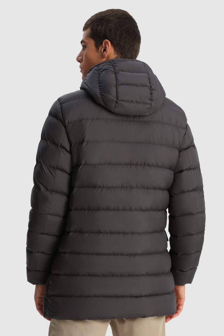 Black Woolrich Sierra Quilted With Removable Hood Men's Down Jackets | 1582640-CS