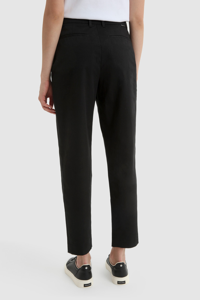 Black Woolrich Stretch Twill Women's Pants | 9023571-RS