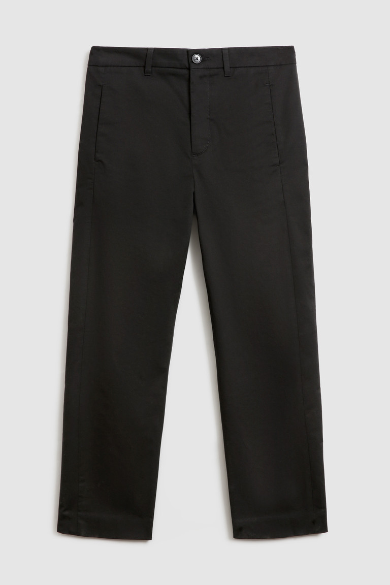 Black Woolrich Stretch Twill Women's Pants | 9023571-RS