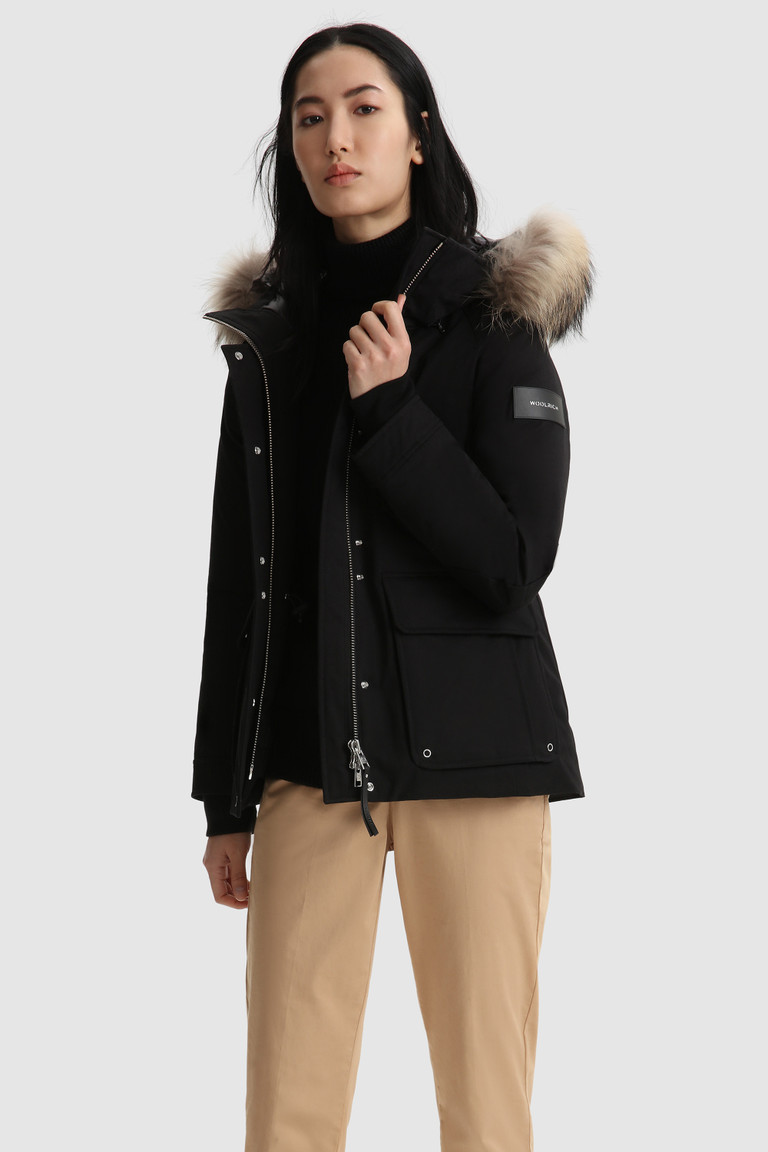 Black Woolrich Yetna With Drawstring Women\'s Parka Jackets | 9813465-NE