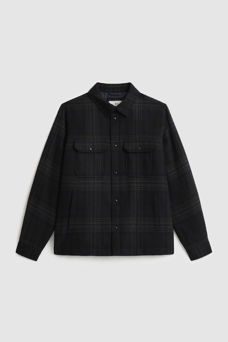 Blue Woolrich Alaskan Check In Italian Recycled Wool Men's Jackets | 7892501-WG