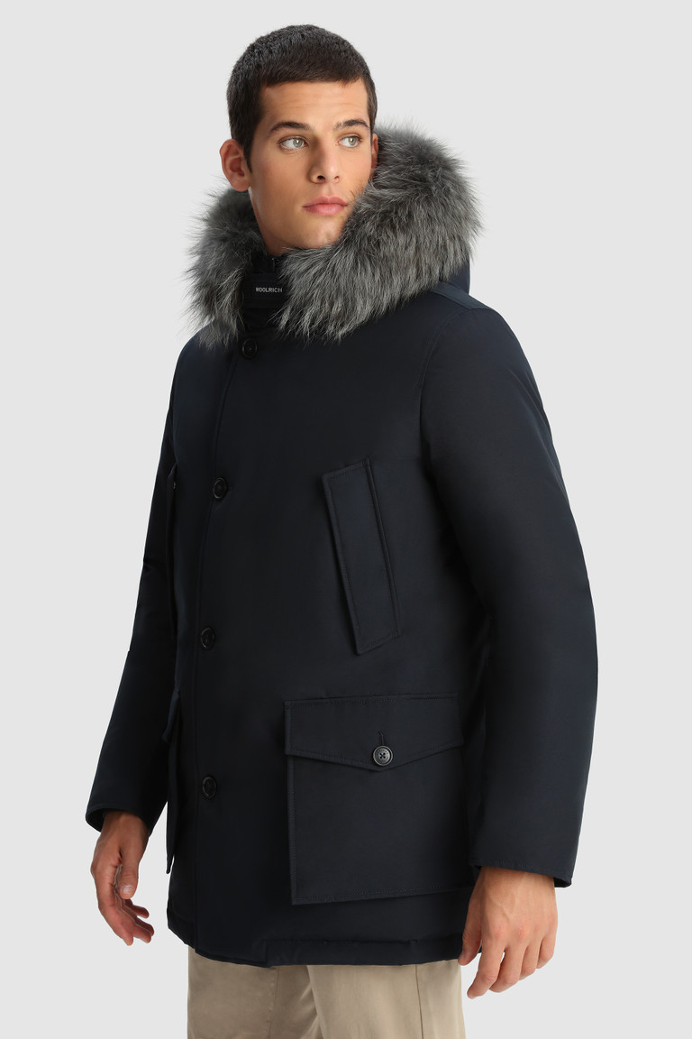 Blue Woolrich Arctic With Dyed Fur Men's Parka Jackets | 1654273-LE