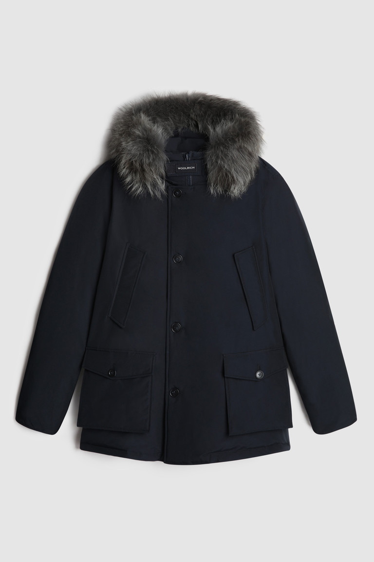 Blue Woolrich Arctic With Dyed Fur Men's Parka Jackets | 1654273-LE