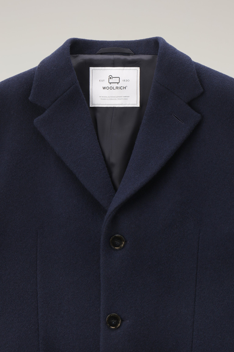 Blue Woolrich Classic In Melton Wool Blend Men's Coats | 6790354-XU