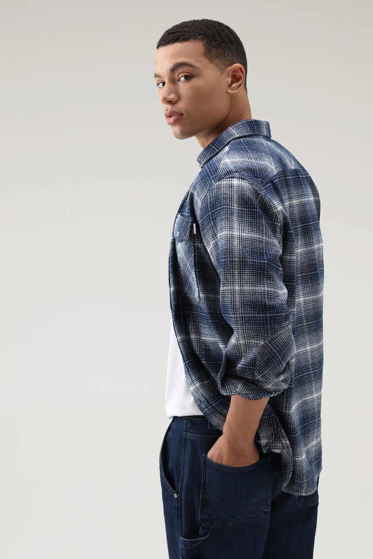 Blue Woolrich Flannel Check Cruiser Men's Shirts | 9712365-YU