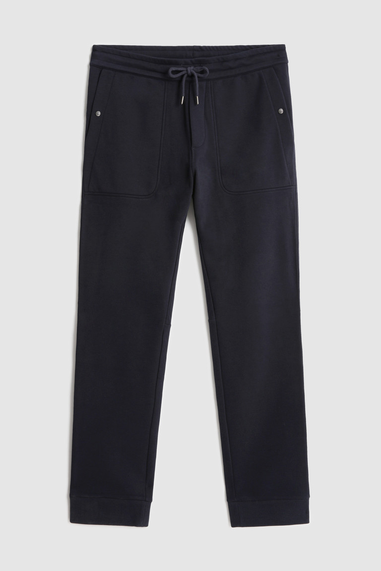 Blue Woolrich Fleece Organic Cotton Sport Men's Pants | 7439680-QN