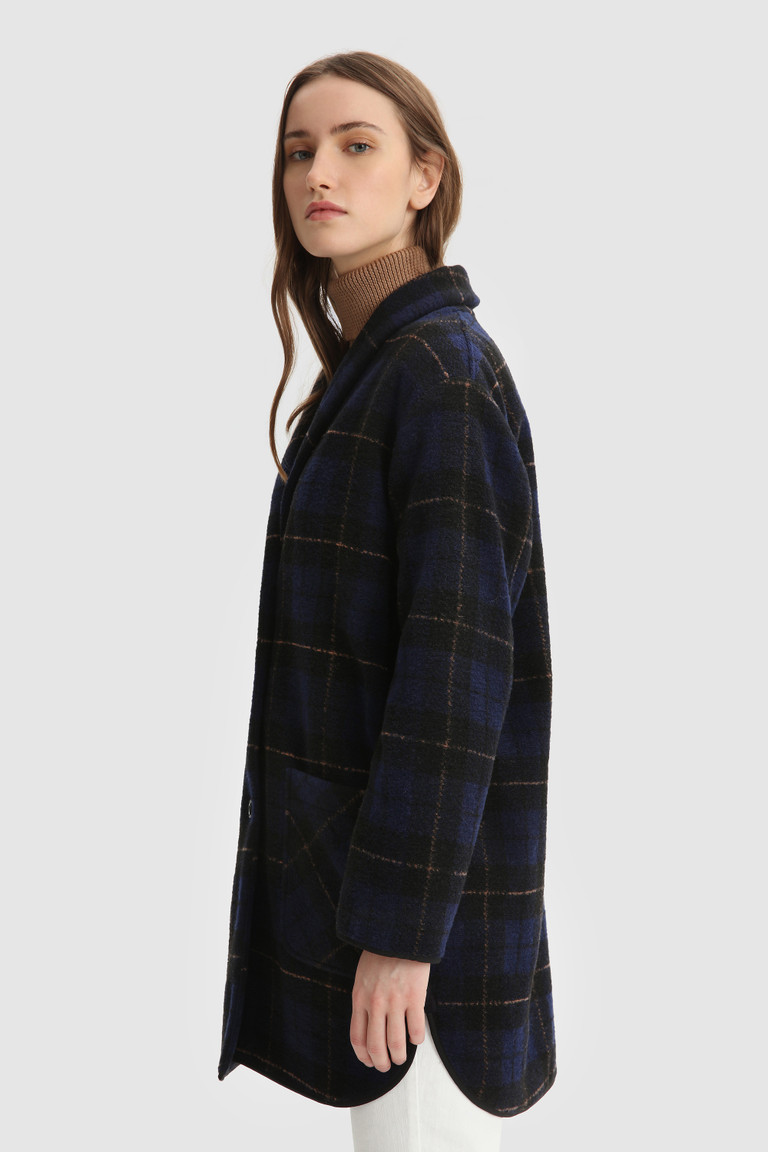 Blue Woolrich Gentry In Virgin Wool Blend Women's Coats | 2046987-KR