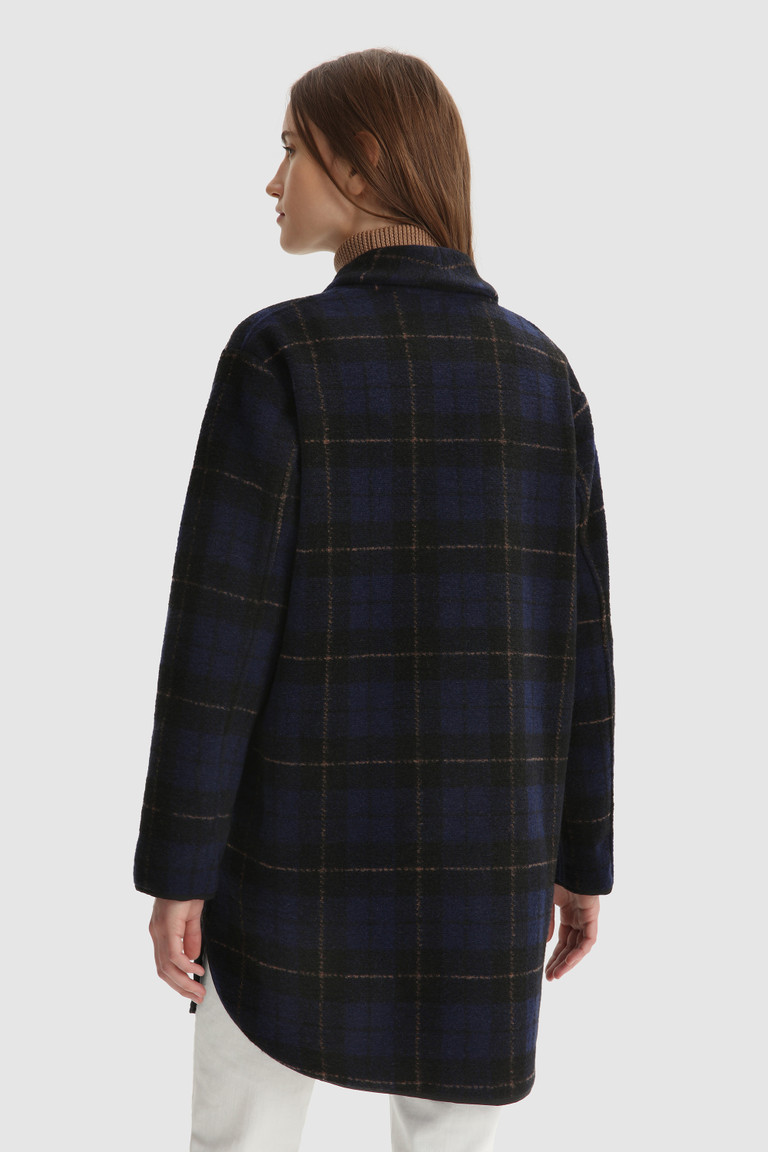 Blue Woolrich Gentry In Virgin Wool Blend Women's Coats | 2046987-KR