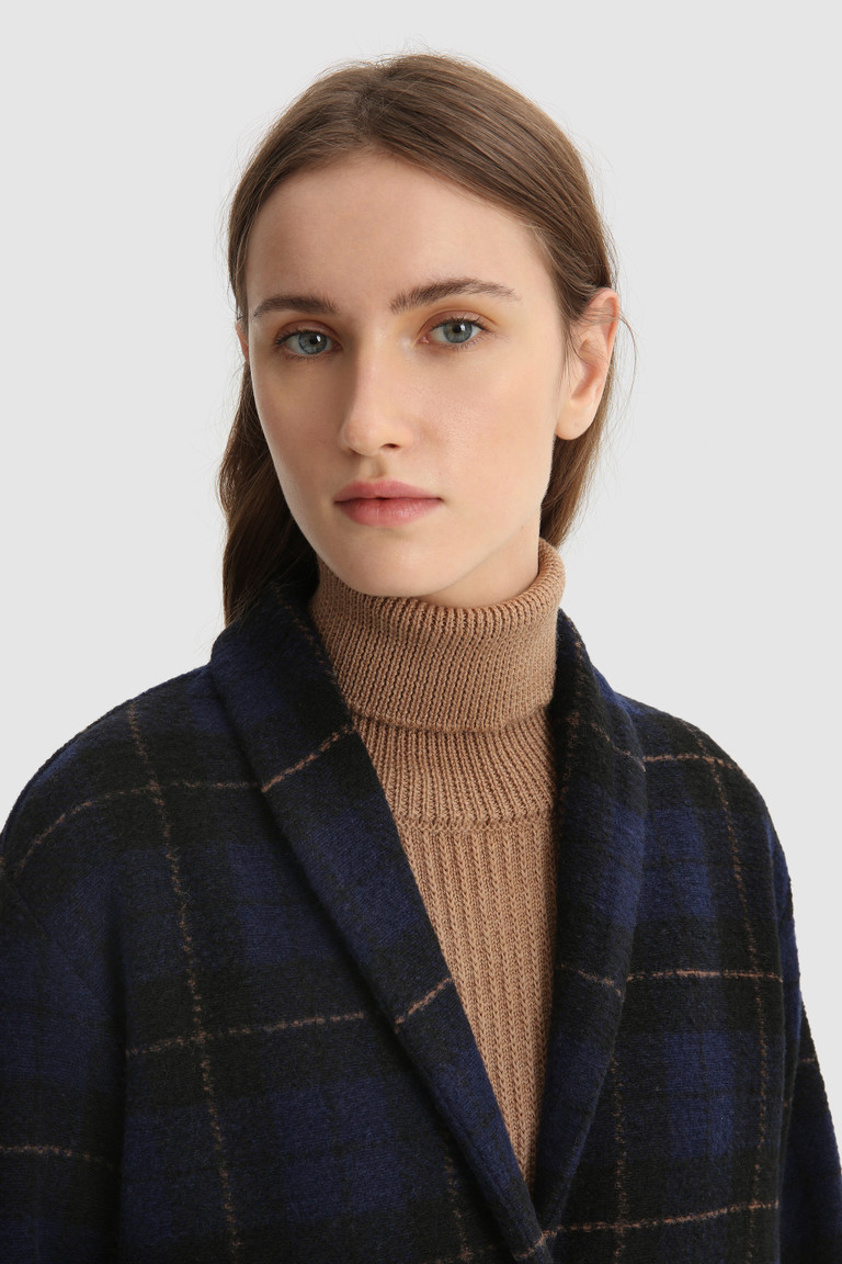 Blue Woolrich Gentry In Virgin Wool Blend Women's Coats | 2046987-KR